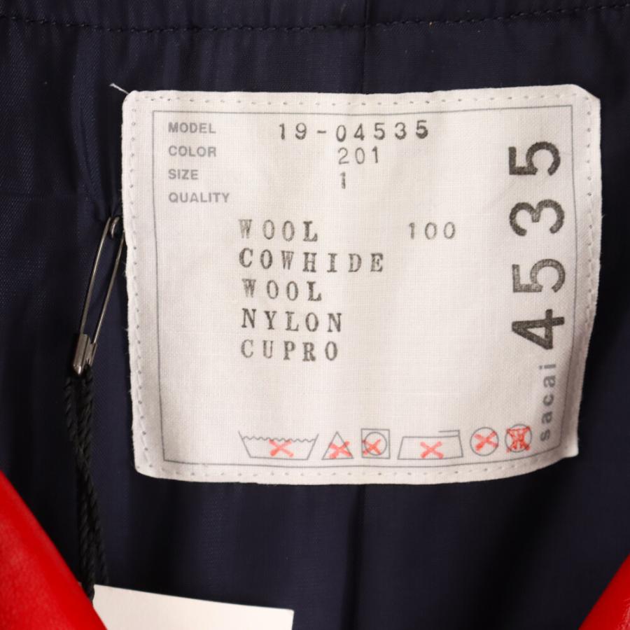 sacai Sacai サカイ 19AW ダブルライダースドッキング 再構築 sacai Sacai サカイ 19AW ダブルライダースドッキング 再構築