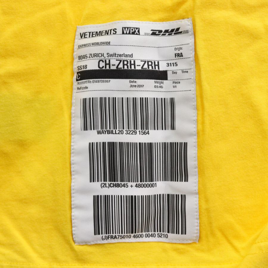 VETEMENTS ヴェトモン 18SS×DHL×ディーエイチエル ロゴプリント ダブル 