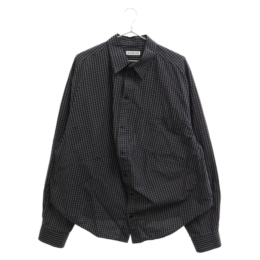BALENCIAGA バレンシアガ 19SS ウィンドペンチェック スウィング 長袖 