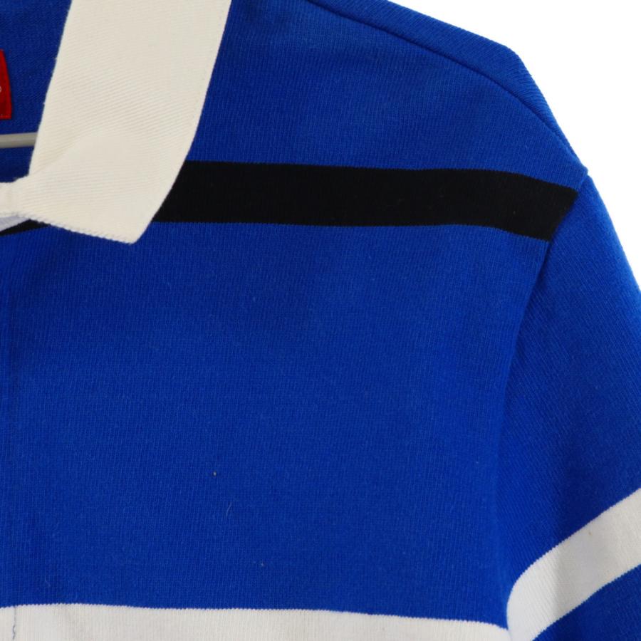 お買得ケース購入 SUPREME シュプリーム 16AW Striped Rugby ストライプ ラガーシャツ 長袖ポロシャツ ブルー/ホワイト