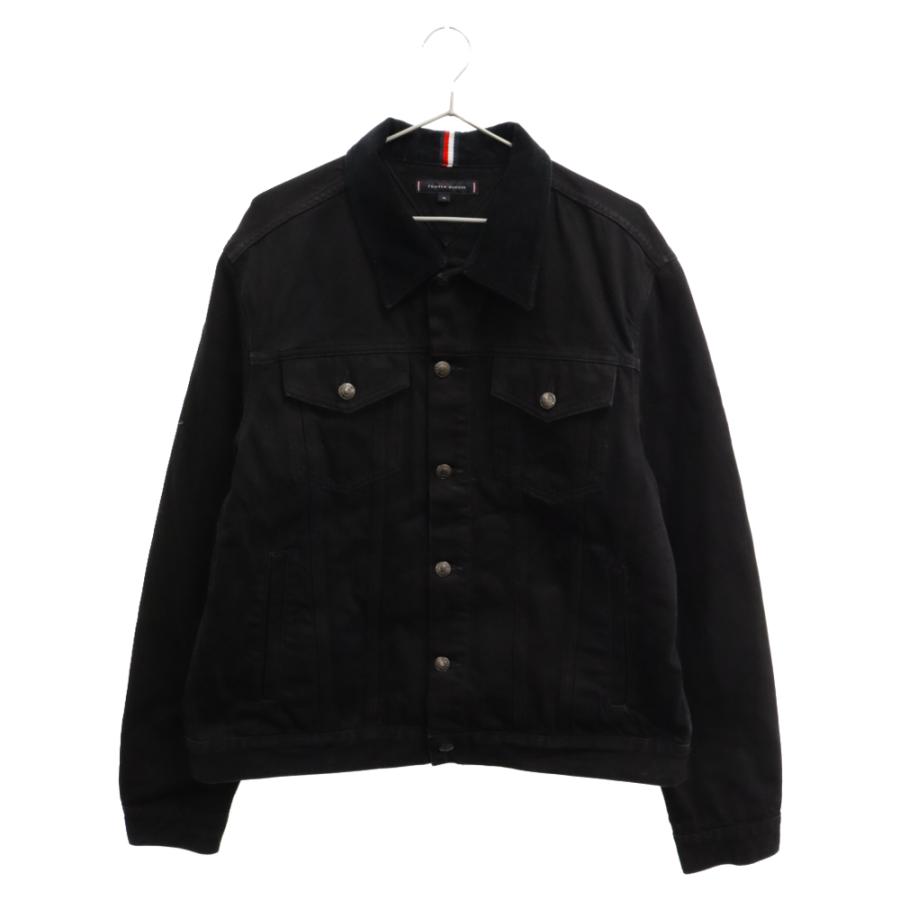 トミーヒルフィガー　復刻　バックロゴ　デニム　ジャケット　裏ボア　襟ボア　XL トミーヒルフィガー 復刻 バックロゴ デニム ジャケット 裏ボア 襟ボア XL