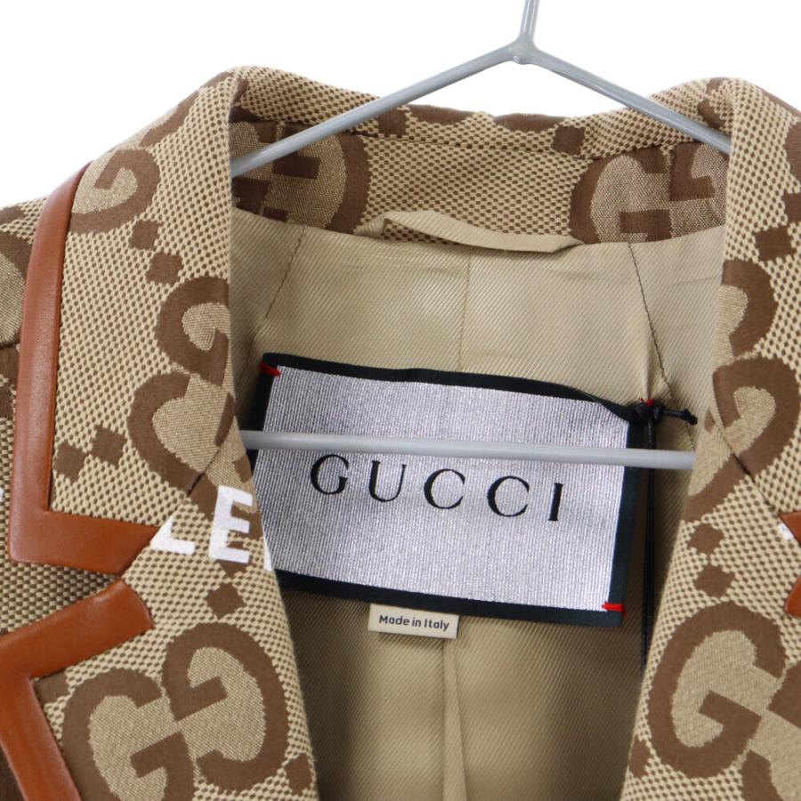 GUCCI グッチ×Balenciaga×バレンシアガ ハッカー プロジェクト ジャンボGG コートジャケット ブラウン 676015｜shopbring｜03