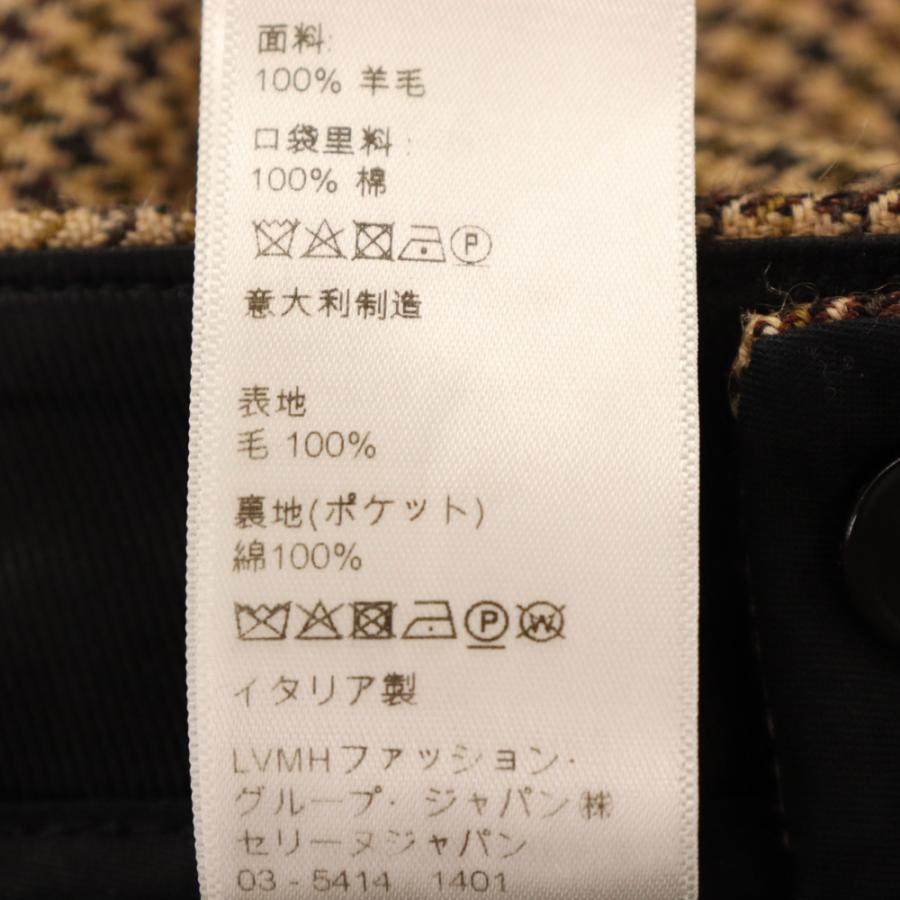 CELINE（セリーヌ） ウール スラックスパンツ ベージュ 千鳥格子