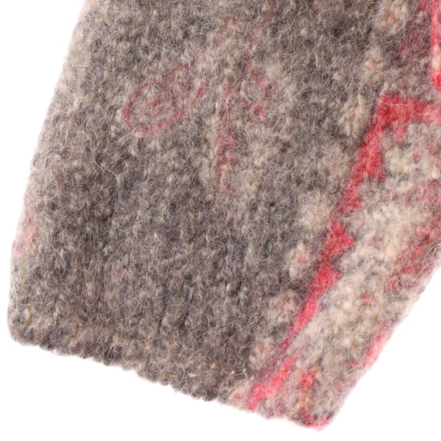STUSSY ステューシー MIXED PRINT ALPACA SWEATER Vネック ニット 