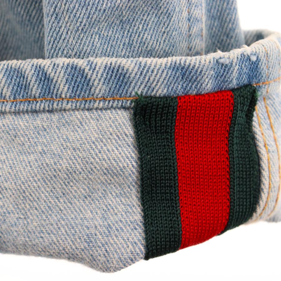 GUCCI（グッチ） ボタンフライ ウォッシュ加工テーパード 裏地シェリー