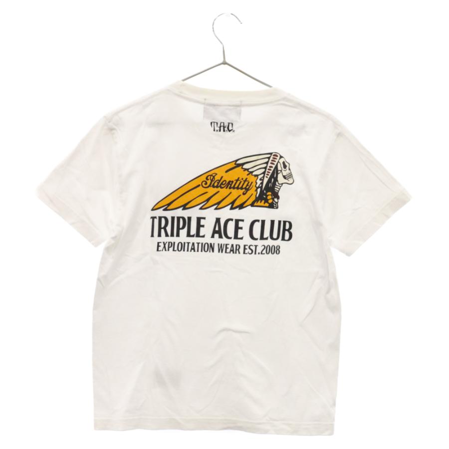 TRIPLE ACE CLUB トリプルエースクラブ ロゴプリント クルーネック 半袖Tシャツ ホワイト｜shopbring｜02