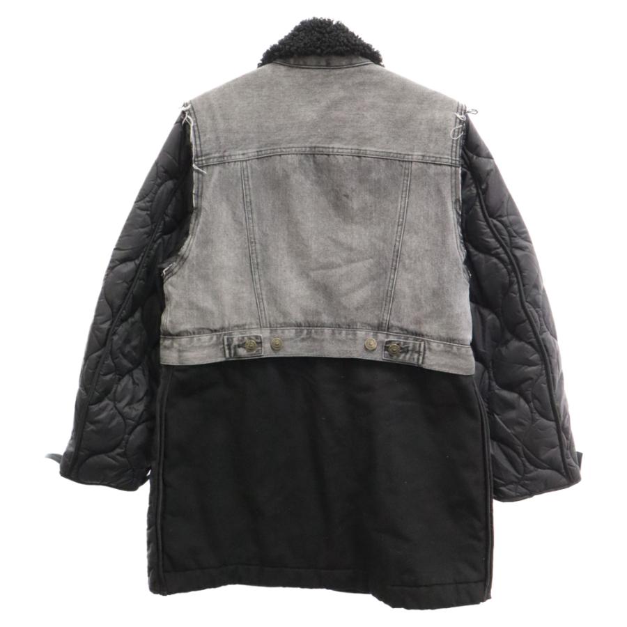 DIESEL ディーゼル W-SHAYL レイヤード 中綿 切り替え デニム ジャケット ブラック A008740｜shopbring｜02