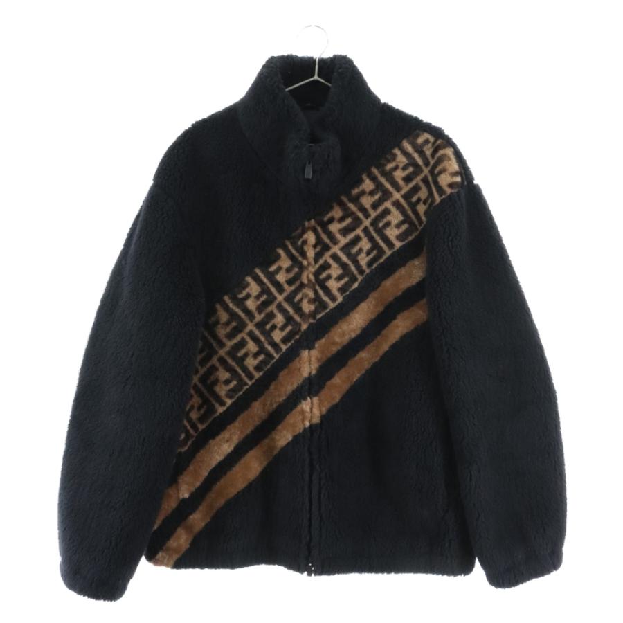 FENDI フェンディ 19AW ズッカ柄シープスキン切り替え ダブル FENDI フェンディ 19AW ズッカ柄シープスキン切り替え ダブル