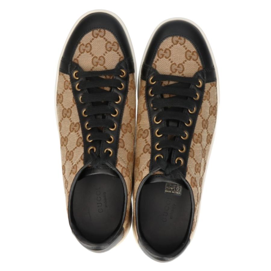 GUCCI キャンバス 切り替え レザーシューズ 【公式通販】