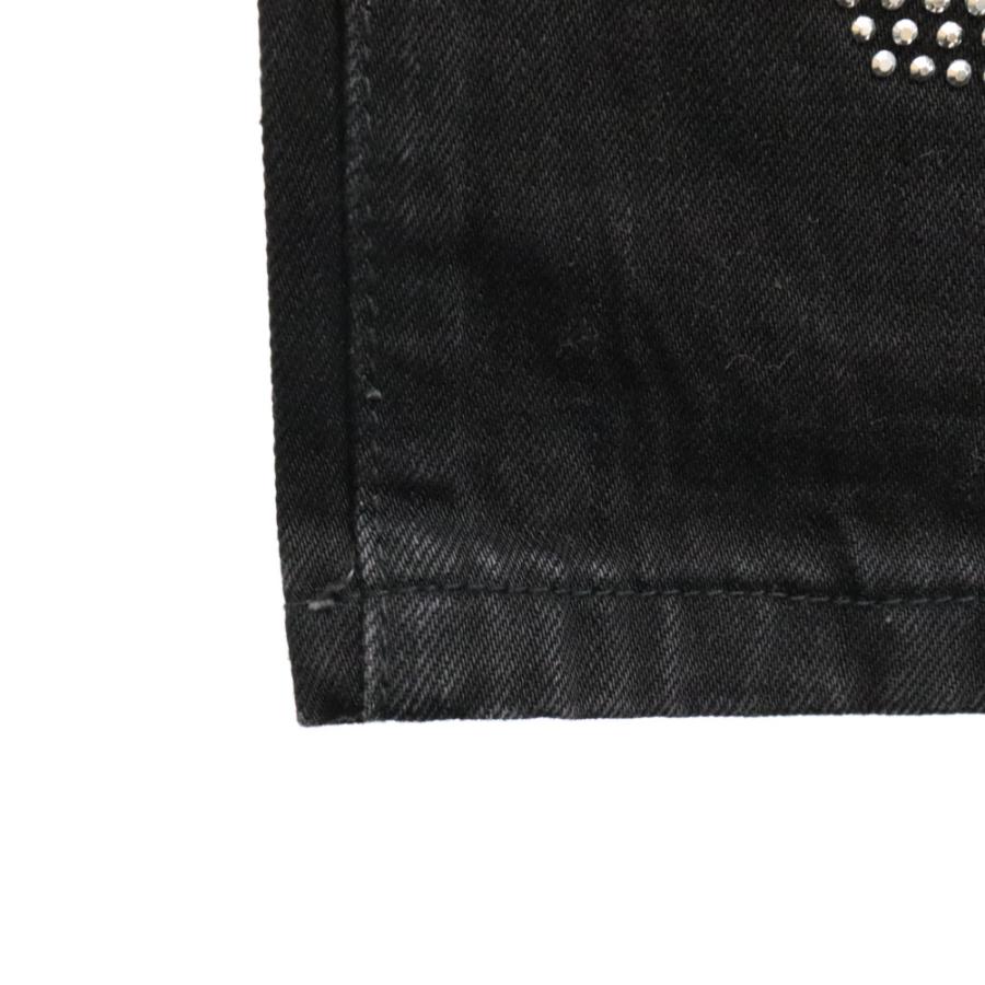 mnml（ミニマル） ミニマルボーンラインストーン 装飾加工 デニム