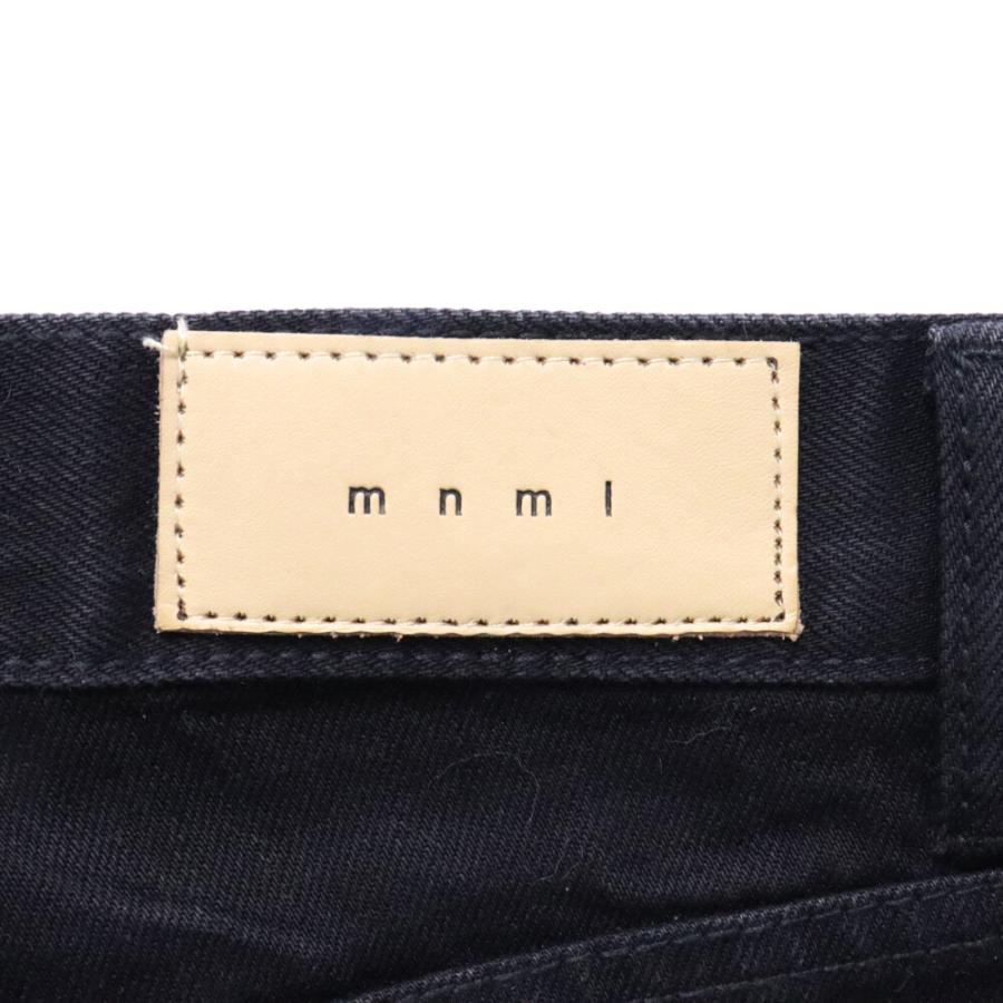mnml（ミニマル） ミニマルボーンラインストーン 装飾加工 デニム