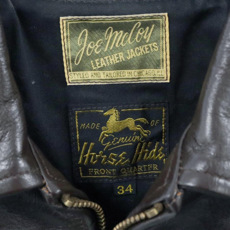 JOE McCOY ジョーマッコイ 30S HORSE HIDE SPORTS JACKET ホースハイド スポーツ シングル ジャケット ブラウン MJ14152｜shopbring｜06