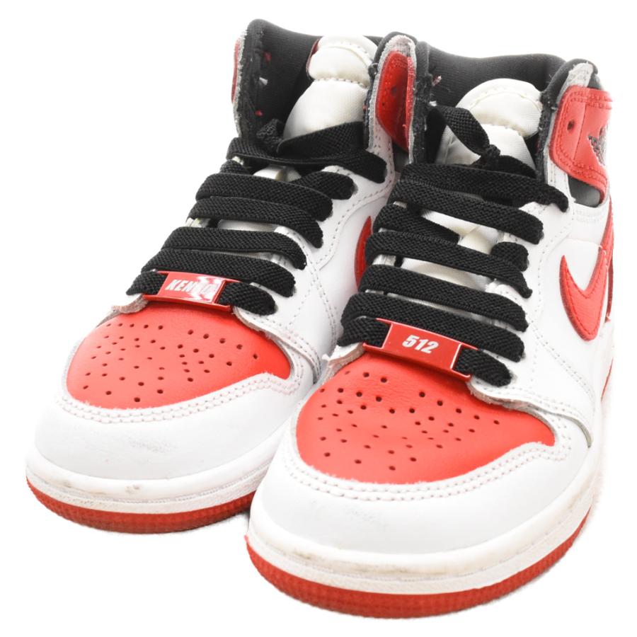 NIKE ナイキ AIR JORDAN 1 RETRO HIGH OG エアジョーダン1 レトロ ハイカットスニーカー レッドキッズ US12C/18cm AQ2664-161｜shopbring｜03