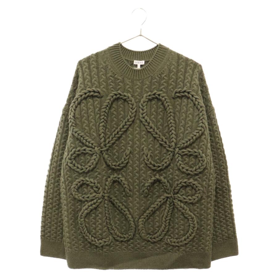 LOEWE（ロエベ） 21AW ケーブル アナグラム ニット ウールニット長袖