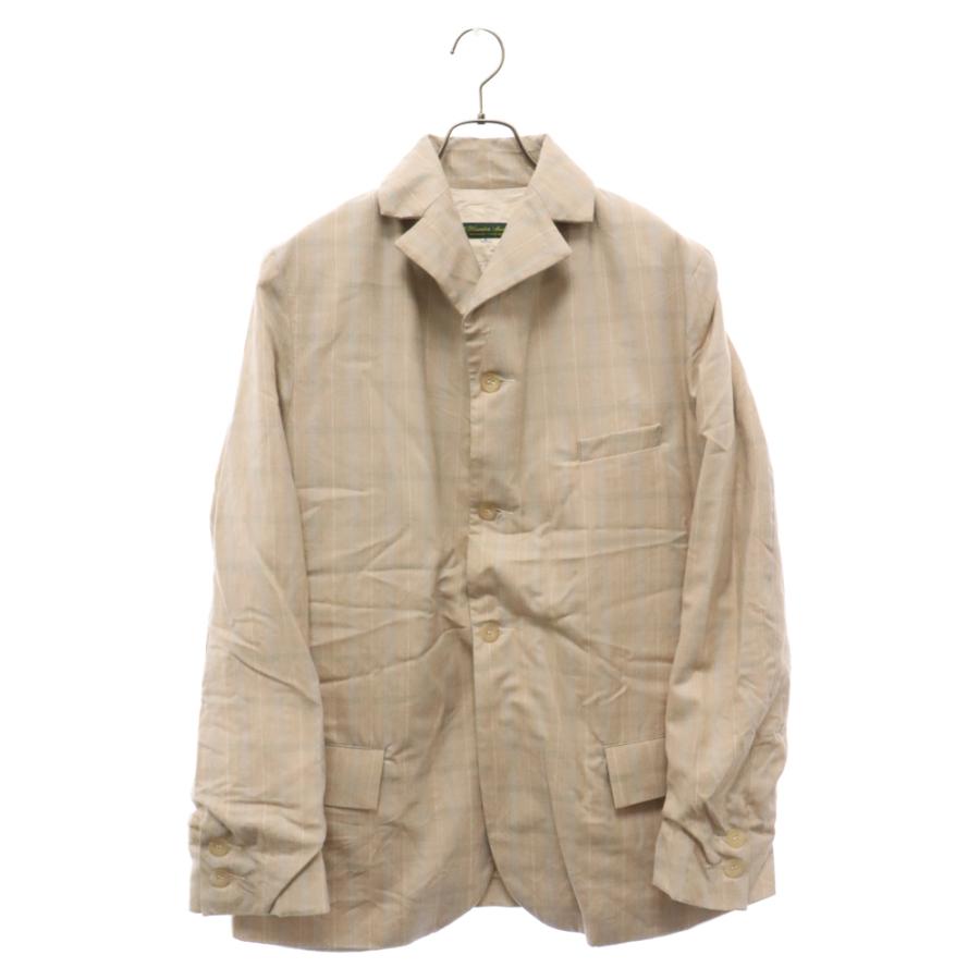 ポールハーデン テーラードジャケット ブレザー チェック ウール ベージュ XL Paul Harnden ポールハーデン Mens New Blazer メンズ ニューブレザー