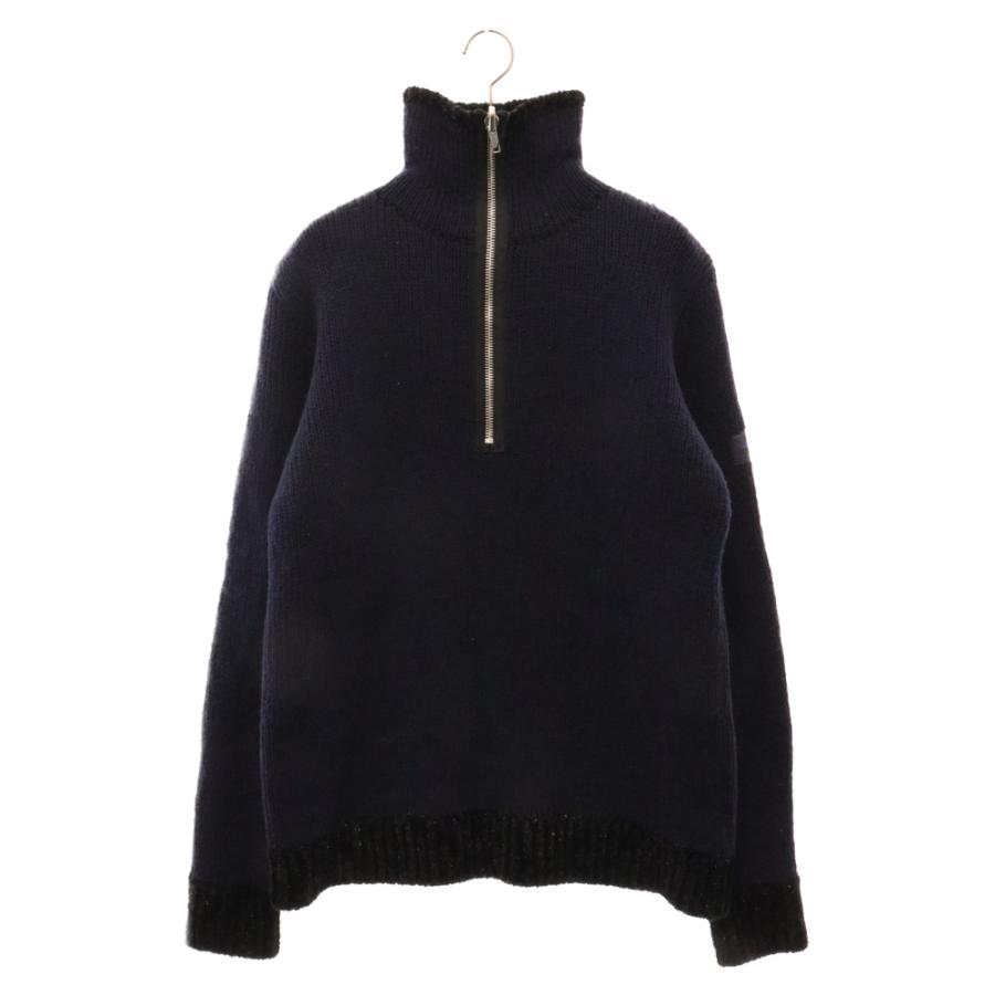 RAF SIMONS ラフシモンズ 22AW ハーフジップ ラメリブ RAF SIMONS ラフシモンズ 22AW ハーフジップ ラメリブ