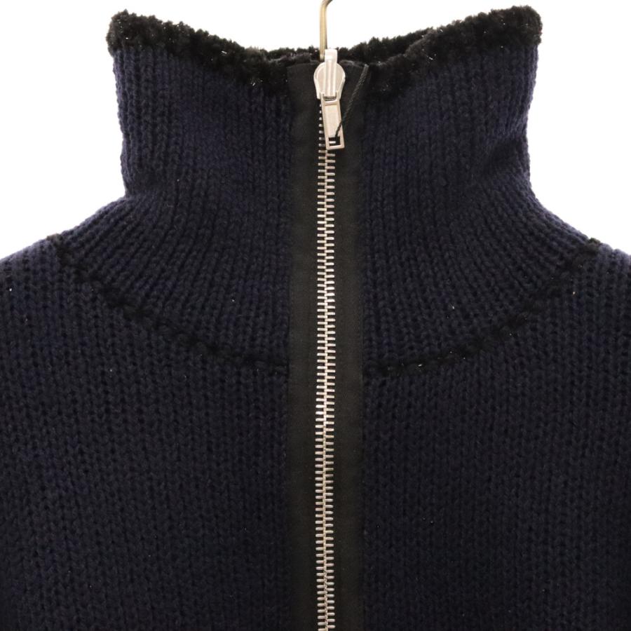 RAF SIMONS ラフシモンズ 22AW ハーフジップ ラメリブ RAF SIMONS ラフシモンズ 22AW ハーフジップ ラメリブ