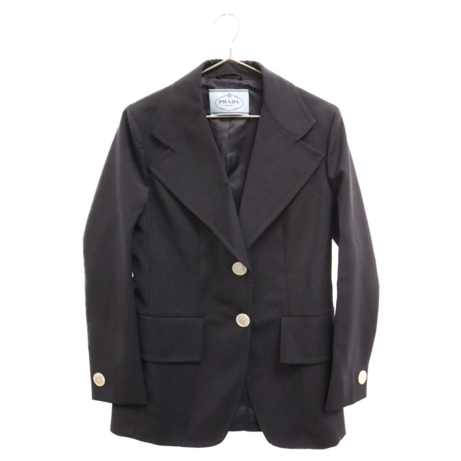 PRADA プラダ ウール テーラードジャケット ネイビー レディース PRADA プラダ ウール テーラードジャケット ネイビー レディース