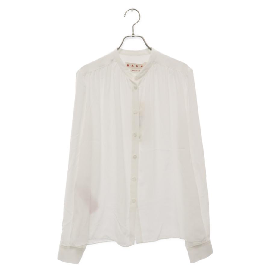 MARNI マルニ 23SS White Silk Long Sleeved Shirt シルク ロングスリーブ ブラウス 長袖シャツ ホワイト CAMA0529A1 UTSF72 レディース MARNI（マルニ） 23SS White Silk Long Sleeved Shirt シルク ロング