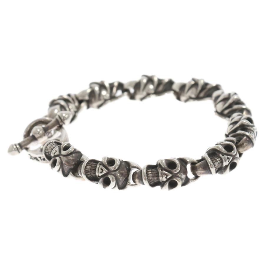 Bill Wall Leather オニキスビーズ スカルチャームブレスレット shopbring_7224i220032