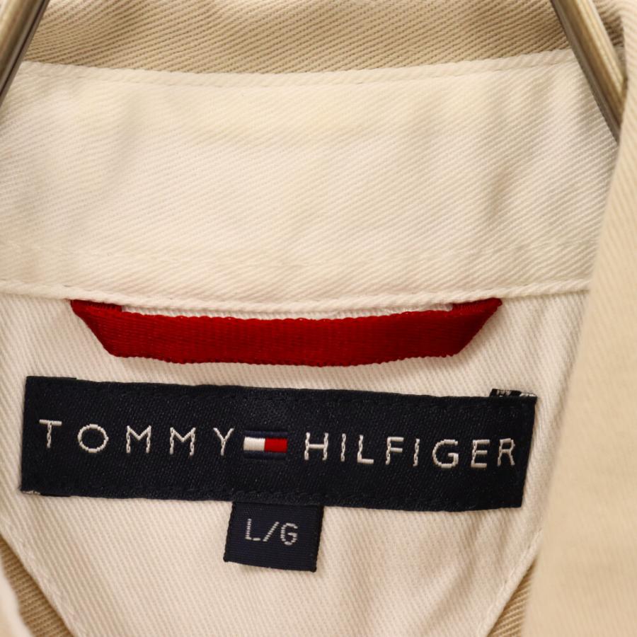 TOMMY HILFIGER トミーヒルフィガー フロントロゴ刺繍 フラップポケット レギュラーカラー 長袖シャツ ベージュ｜shopbring｜03