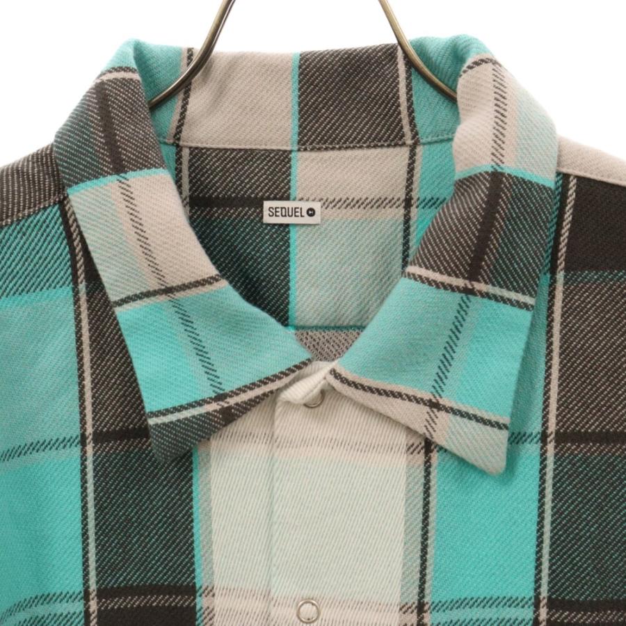 SEQUEL シークエル 22AW LINE CHECK SHIRT ラインチェックシャツ 