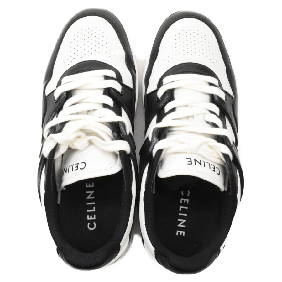 CELINE セリーヌ TRAINER LOW LACE UP SNEAKER ロゴプリント レザー ローカットスニーカー ホワイト RM 0213｜shopbring｜05