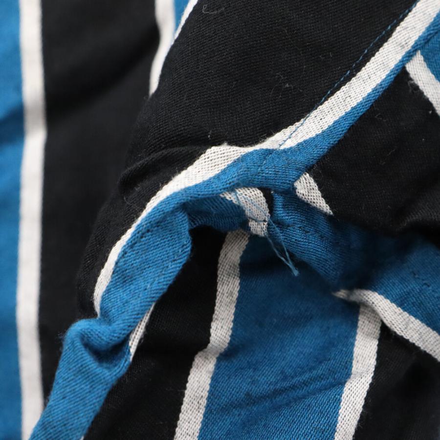 SHAREEF シャリーフ 17AW STRIPE PAJAMA SHIRTS バックボタンデザイン  