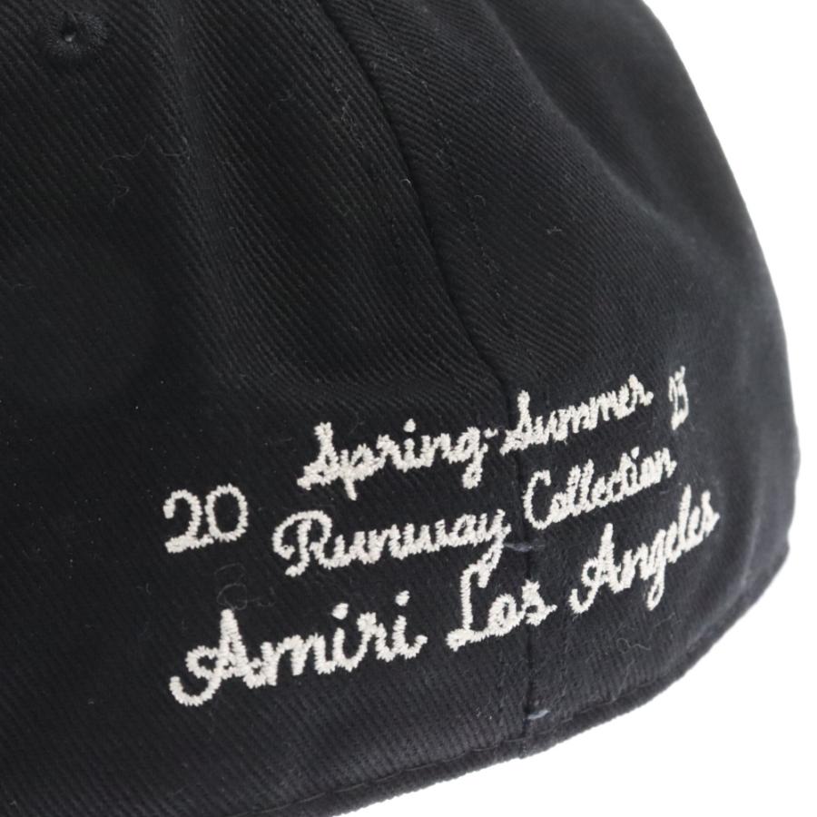 AMIRI アミリ 23SS ロゴ刺繍ベースボールキャップ 帽子 ブラック AMIRI アミリ 23SS ロゴ刺繍ベースボールキャップ 帽子 ブラック