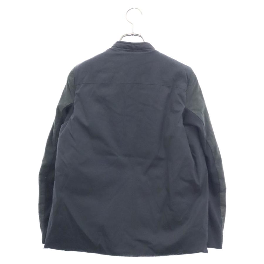 Rick Owens リックオウエンス 異素材ドッキング ノーカラー レザー  