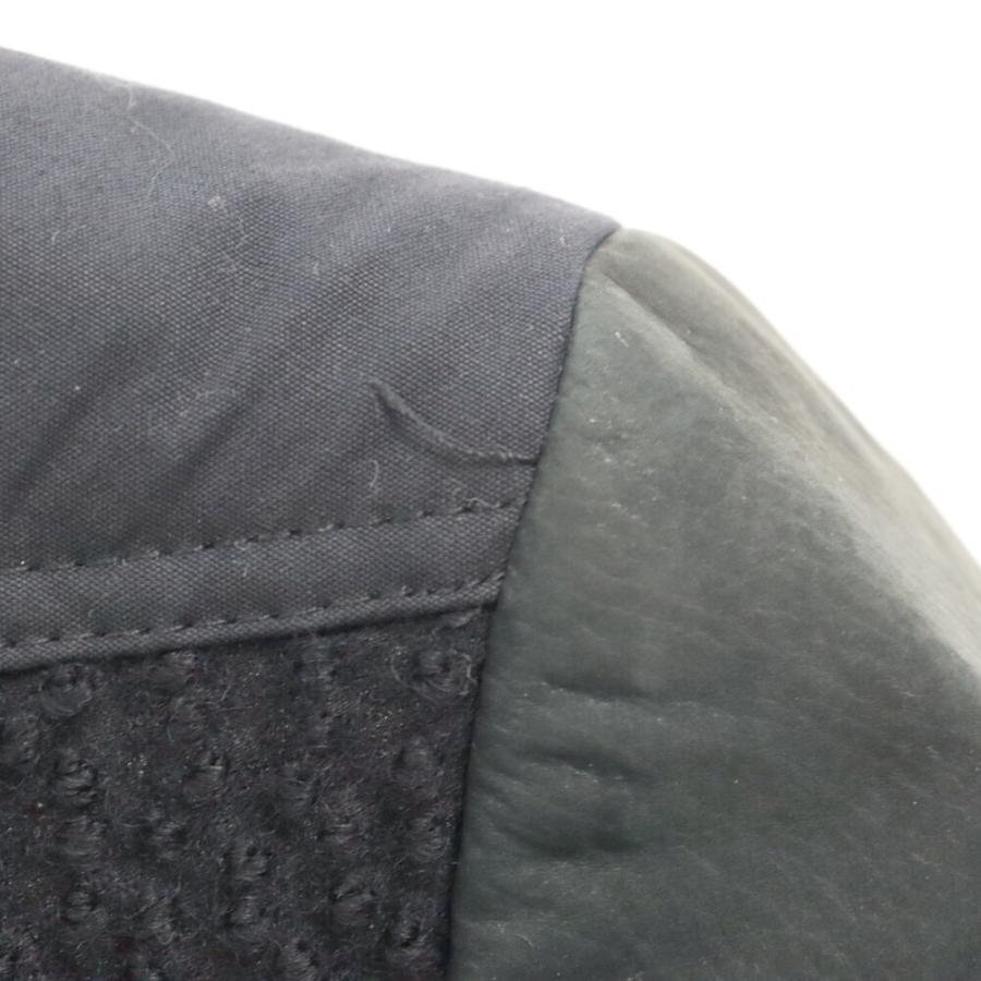 Rick Owens リックオウエンス 異素材ドッキング ノーカラー レザー  