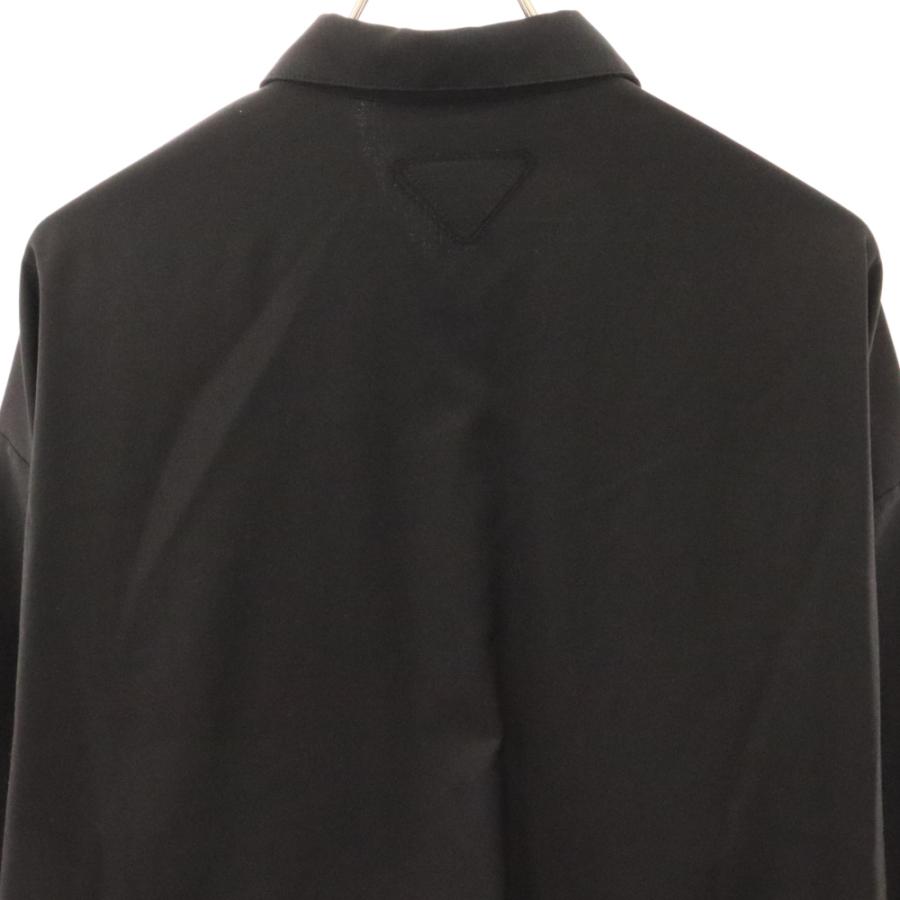 PRADA プラダ 三角パッチ ウール ジップアップ 長袖シャツ PRADA プラダ 三角パッチ ウール ジップアップ 長袖シャツ