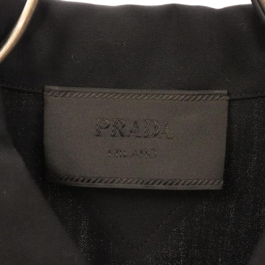 PRADA プラダ 三角パッチ ウール ジップアップ 長袖シャツ PRADA プラダ 三角パッチ ウール ジップアップ 長袖シャツ