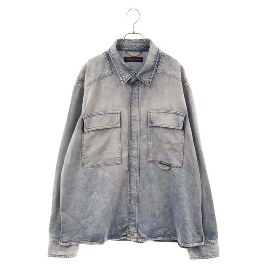 22AW デニムオーバーシャツ インディゴ RM222Q NT0 HNS46W LOUIS VUITTON（ルイ・ヴィトン） 22AW デニムオーバーシャツ