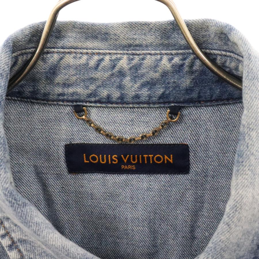 22AW デニムオーバーシャツ インディゴ RM222Q NT0 HNS46W LOUIS VUITTON（ルイ・ヴィトン） 22AW デニムオーバーシャツ