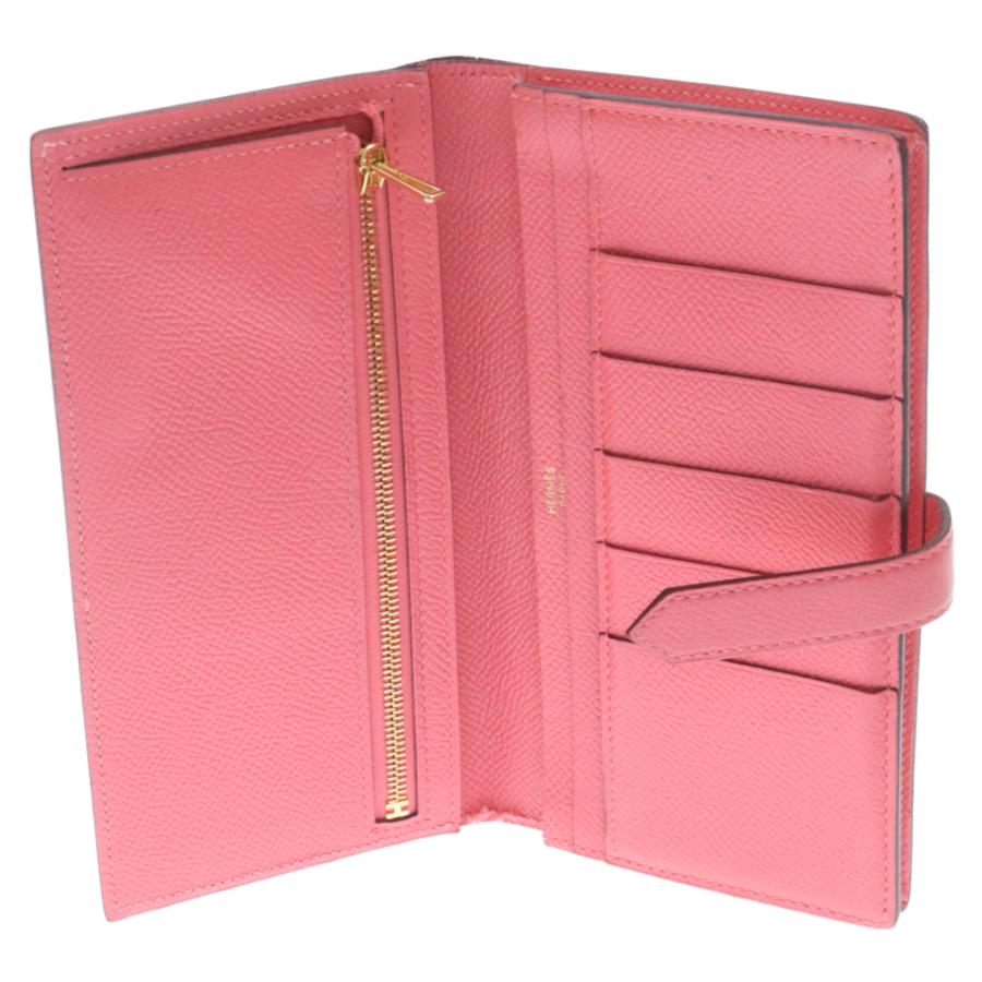 HERMES エルメス ベアンスフレ エプソン ローズアザレ ロング  