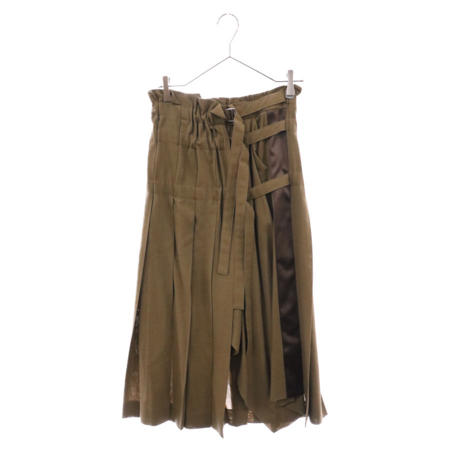 sacai（サカイ） 21AW SUITING SKIRT プリーツ ロングスカート