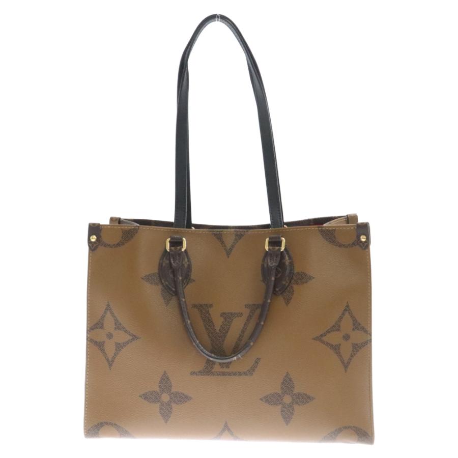 LOUIS VUITTON ルイヴィトン モノグラムロゴ ジャイアント オンザゴー MM レザー トートバッグ ブラウン M45321｜shopbring｜02