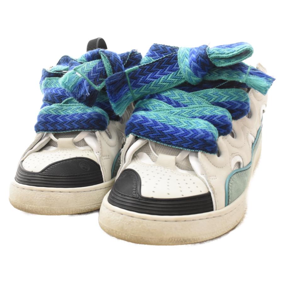 LANVIN ランバン CURB SNEAKERS カーブ スウェードトリム レースアップ 