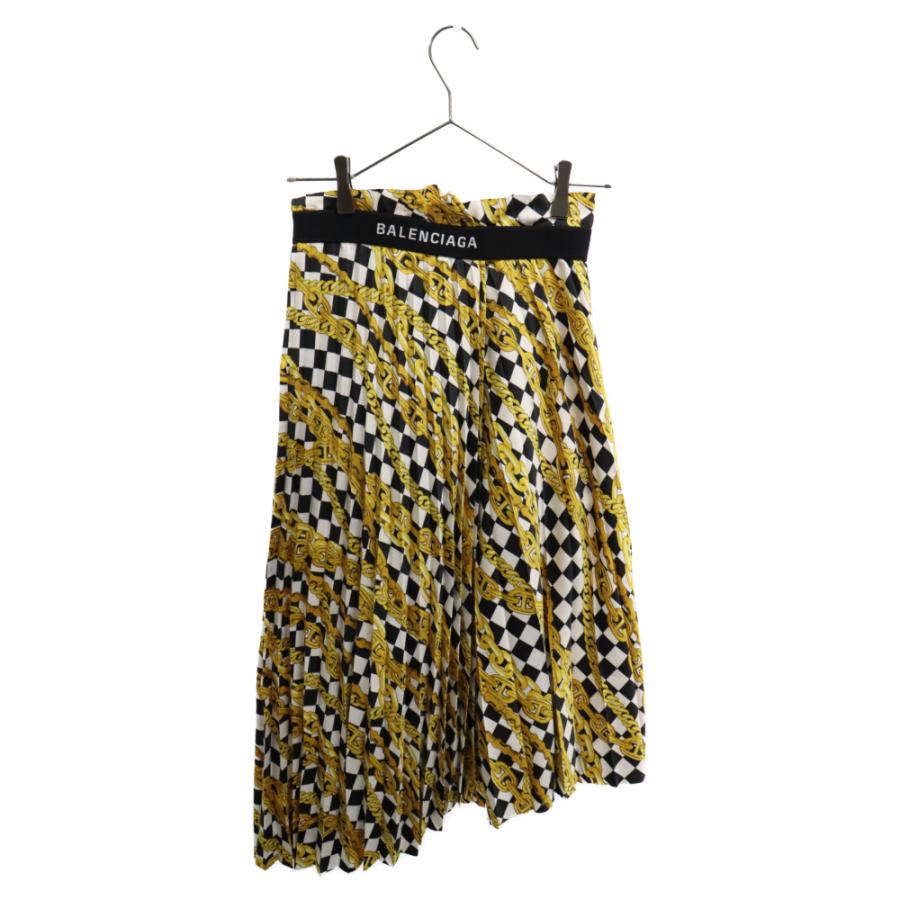 BALENCIAGA バレンシアガ サイドジップ プリーツ アシンメトリー ロゴ  