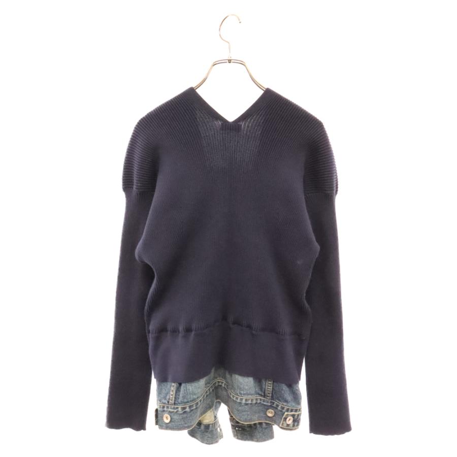 sacai Sacai サカイ 21AW コットンニット デニムドッキング sacai Sacai サカイ 21AW コットンニット デニムドッキング