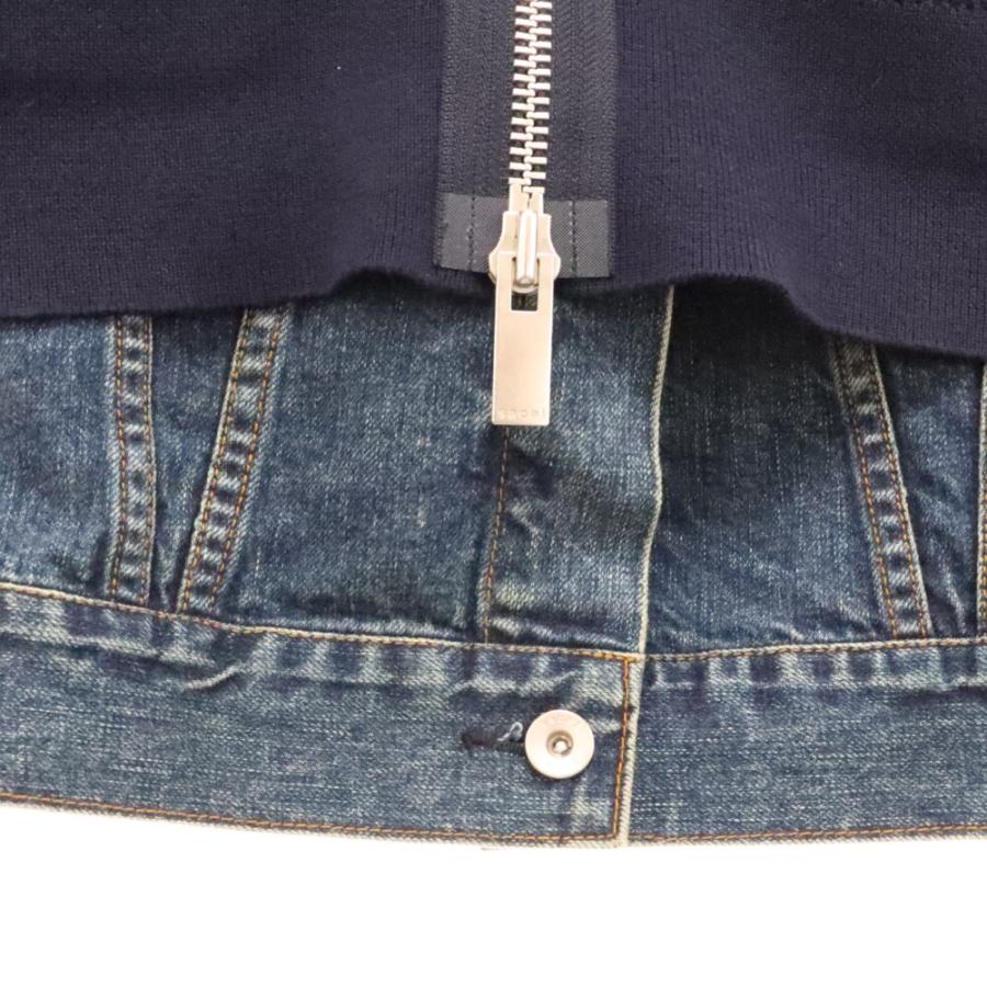 sacai Sacai サカイ 21AW コットンニット デニムドッキング sacai Sacai サカイ 21AW コットンニット デニムドッキング
