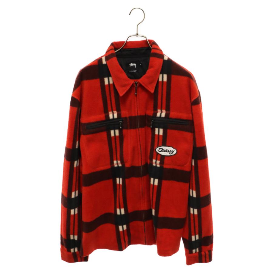 STUSSY（ステューシー） ロゴワッペン チェック柄 ジップアップ 