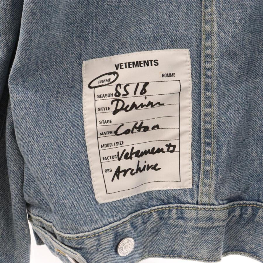 VETEMENTS ヴェトモン 18SS×LEVI'S リーバイス オーバーサイズ VETEMENTS ヴェトモン 18SS×LEVI'S リーバイス オーバーサイズ