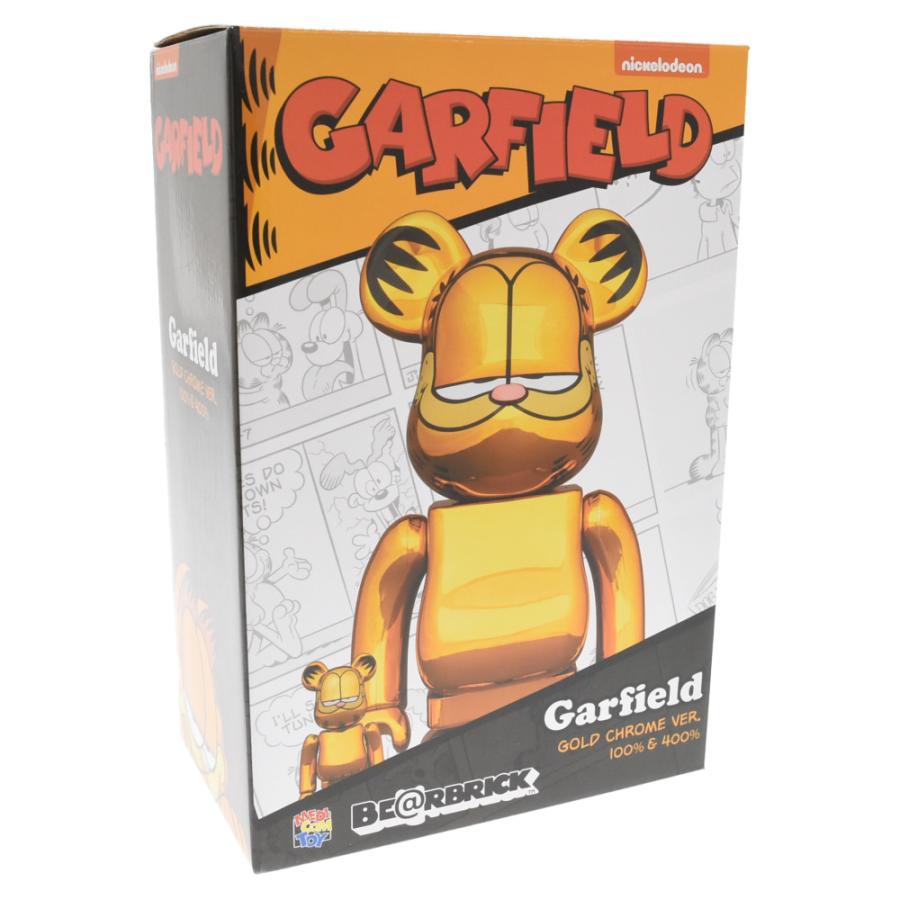 メディコムトイ BE@RBRICK Garfield Gold Chrome 100% & 400% ベアブリック ガーフィールド ゴールドクローム フィギュア イエロー｜shopbring｜06