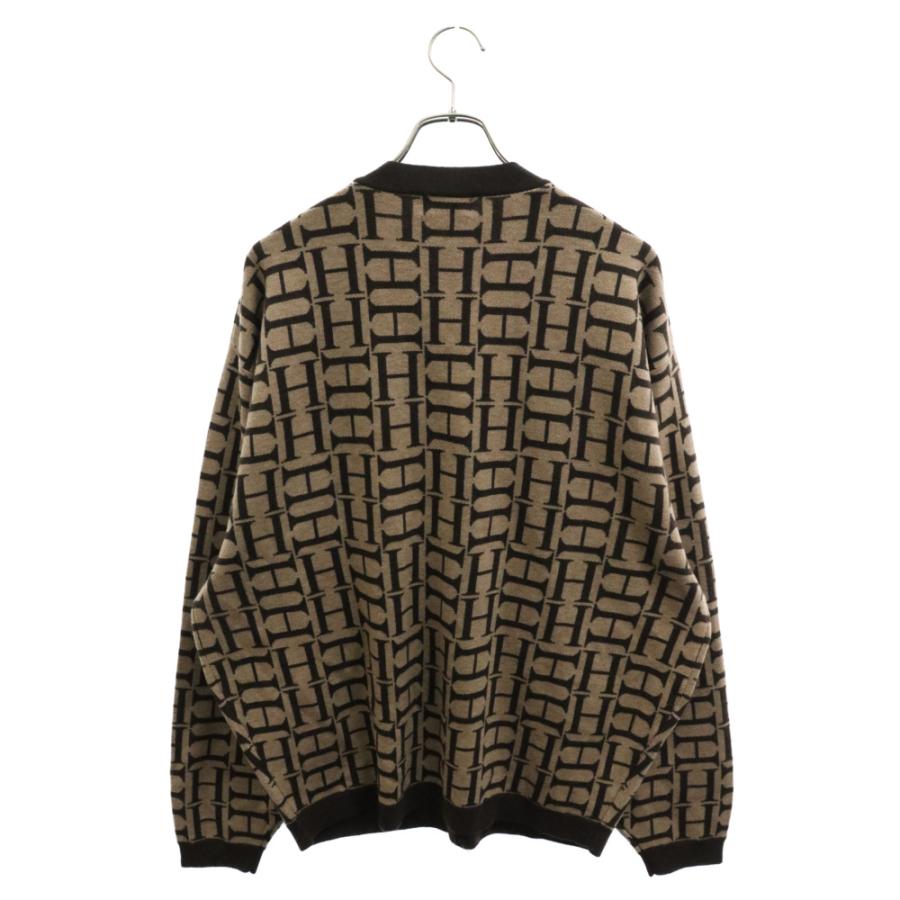 HELLRAZOR ヘルレイザー H MONO KNIT CARDIGAN Hロゴ 総柄