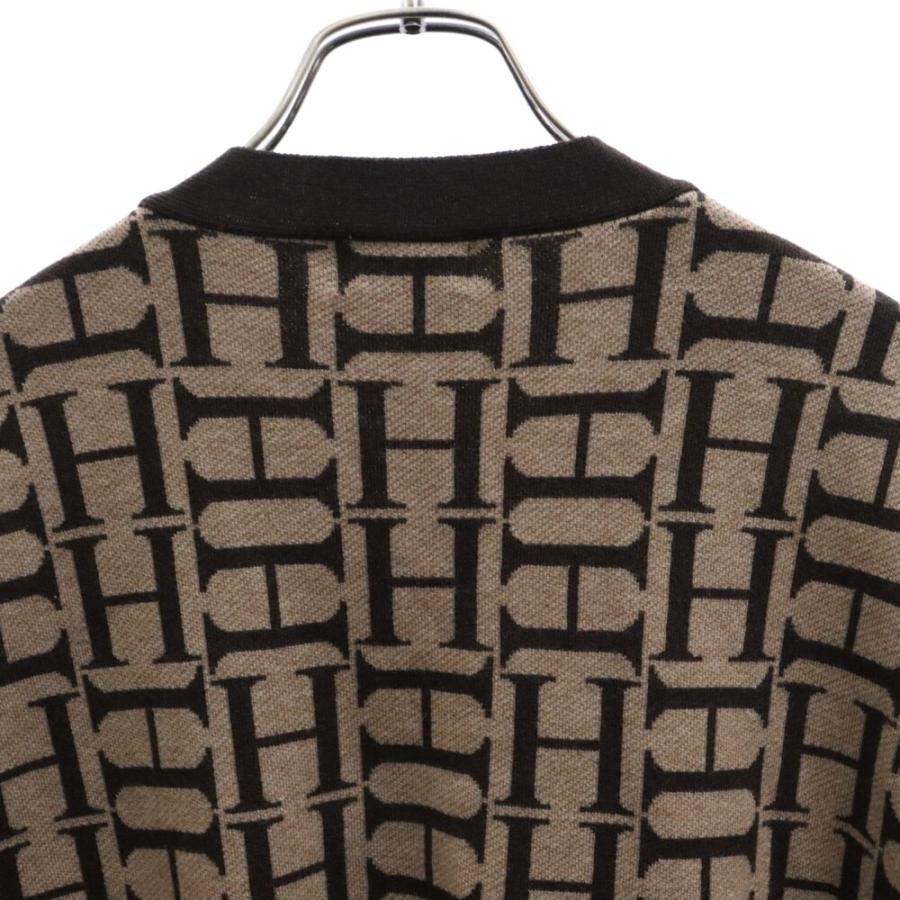 HELLRAZOR ヘルレイザー H MONO KNIT CARDIGAN Hロゴ 総柄 ニット 