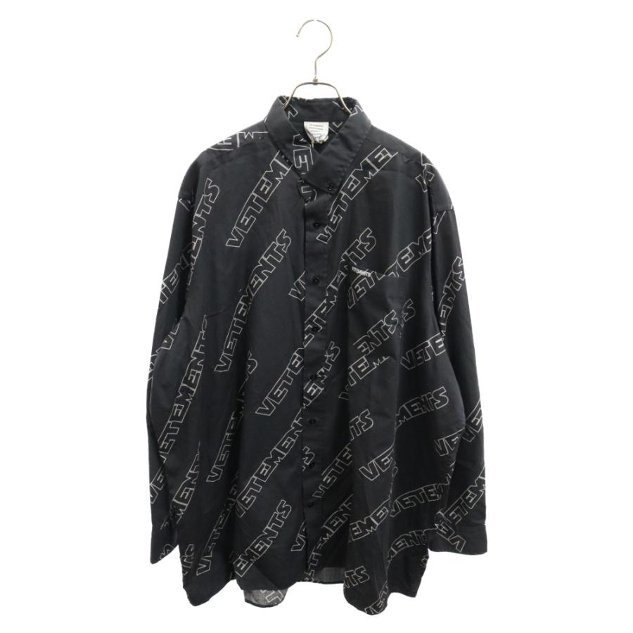 VETEMENTS ヴェトモン 18SS Logo Patterned Oversized Shirt VETEMENTS ヴェトモン 18SS Logo Patterned Oversized Shirt