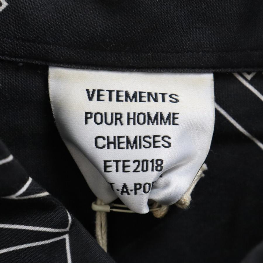 VETEMENTS ヴェトモン 18SS Logo Patterned Oversized Shirt VETEMENTS ヴェトモン 18SS Logo Patterned Oversized Shirt