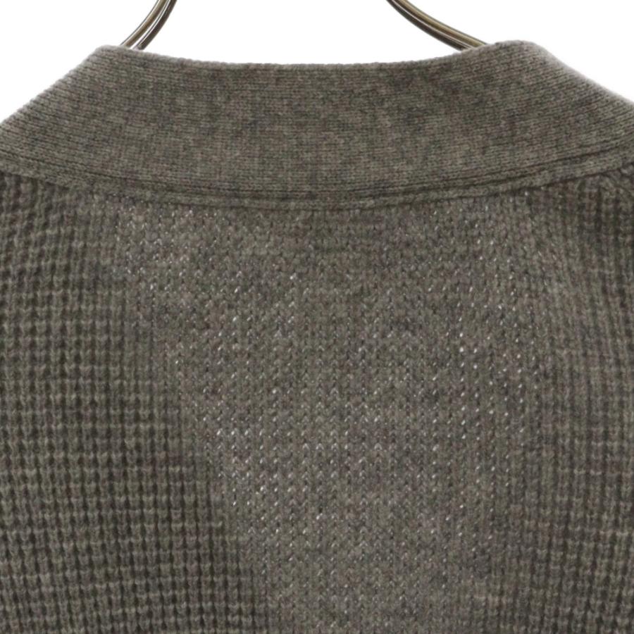 sacai（サカイ） ナイロン切替ジップアップニットカーディガン グレー